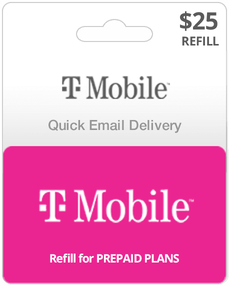 $25 T-Mobile Prepaid Gift Card