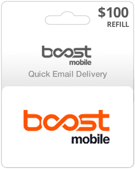 $100 Boost Mobile Prepaid Gift Card