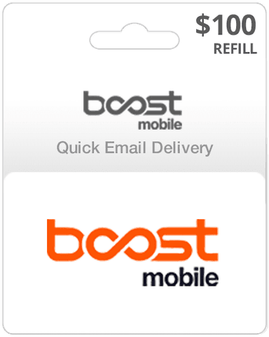 $100 Boost Mobile Prepaid Gift Card