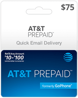 $75 AT&T Prepaid Gift Card