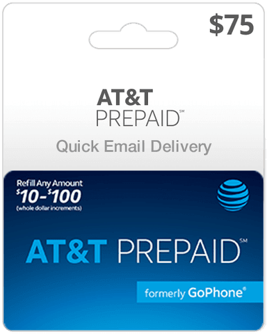 $75 AT&T Prepaid Gift Card