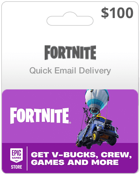 $100 Fortnite V-Bucks Card - Email Delivery