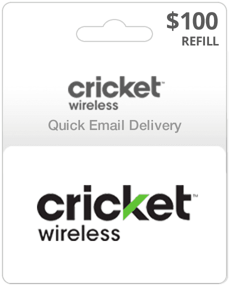$100 Cricket Wireless Prepaid Gift Card