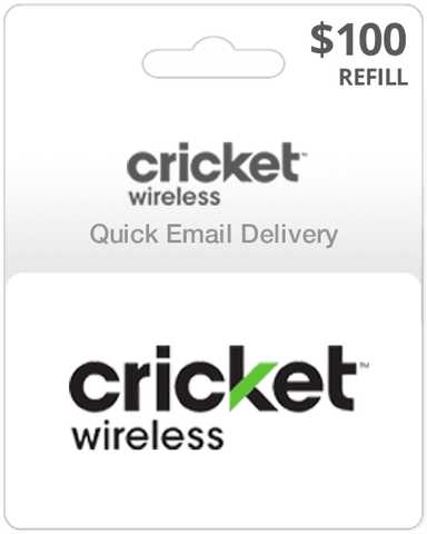 $100 Cricket Wireless Prepaid Gift Card