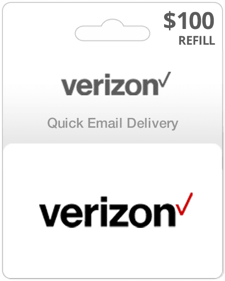 $100 Verizon Prepaid Gift Card