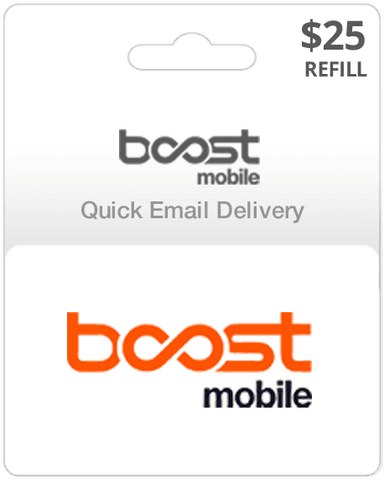 $25 Boost Mobile Prepaid Gift Card