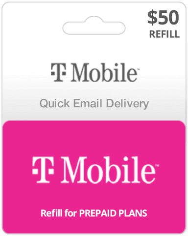 $50 T-Mobile Prepaid Gift Card