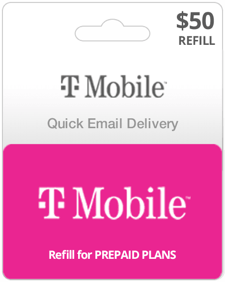 $50 T-Mobile Prepaid Gift Card