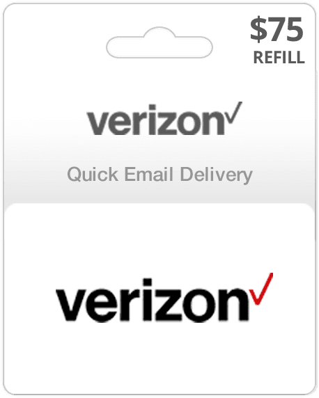 $75 Verizon Prepaid Gift Card