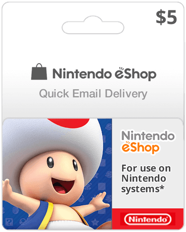 $5 Nintendo eShop (Email Delivery)